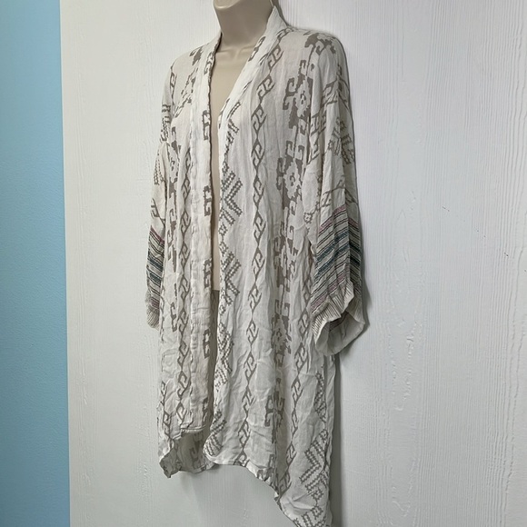Free People - One Print Boho Open Front Long Sleeve Kimono Jacket XS/Small - Picture 7 of 14